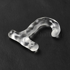 透明樹脂アルファベットペンダント  文字チャーム  文字.j  41~45x33~52.5x8mm  穴：3.5mm&nbsp;RESI-C028-02J
