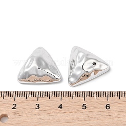 Ccbプラスチックカボション  三角形  プラチナ  17.5x19x8mm&nbsp;KY-C020-10P