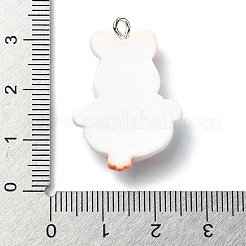 樹脂チャーム  鉄パーツ  アヒル  30.5x21x7mm  穴：2mm&nbsp;RESI-I058-03D