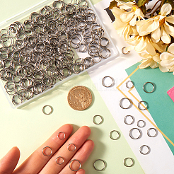 600Pcs 3 Styles 304 Stainless Steel Split Rings&nbsp;STAS-SP0001-64