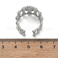 304ステンレススチールカフリング部品  丸いベゼルパッドリングセッティング  ステンレス鋼色  18mm  18mm  トレイのサイズ：8mm&nbsp;SA-CBA37BC-18A-P