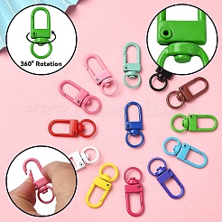15 Colors Zinc Alloy Baking Paint Swivel Snap Hooks Clasps&nbsp;FIND-YW0005-53
