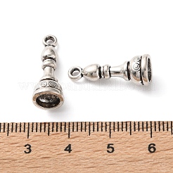 合金のチベット風チャーム  チェスのチャーム  アンティークシルバー  司教  22.5x8mm  穴：1.7mm&nbsp;FIND-E061-01AS-A