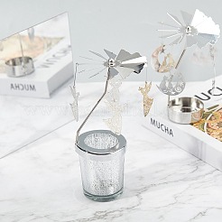 熱回転キャンドルホルダー  回転キャンドルホルダー  クリスマス結婚式の家の装飾ギフト用  プラチナ＆ステンレス鋼色  71x2.5~79.5x0.4~67.5mm  穴：2mm  内径：39~50.5mm  7pc&nbsp;AJEW-WH0152-19P