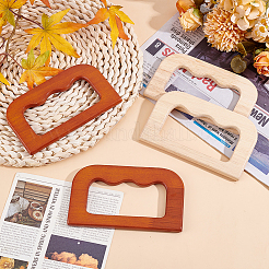 4Pcs 2 Colors Rectangle Wooden Bag Handles&nbsp;FIND-PH0059-90A