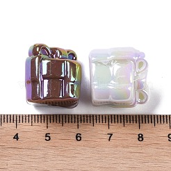 UV Plating Iridescent Acrylic with Rhinestone Beads&nbsp;OACR-B021-10