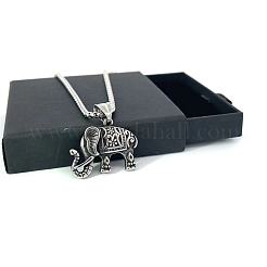 Vintage Stainless Steel Elephant Pendant Necklaces for Men&nbsp;SI2923
