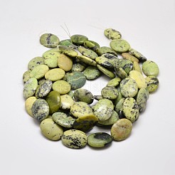 Natural Serpentine Oval Beads Strands&nbsp;G-F199-01-22x30mm