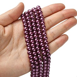 Eco-Friendly Dyed Glass Pearl Round Beads Strands&nbsp;HY-A002-6mm-RB029