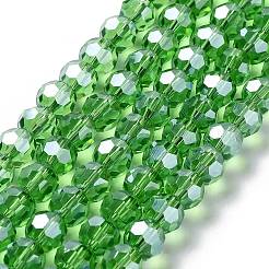 Electroplate Glass Bead Strands&nbsp;X-EGLA-R015-8mm-14