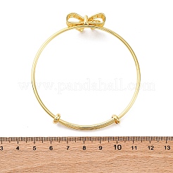 Brass Cuff Bangles for Women&nbsp;BJEW-U025-04G