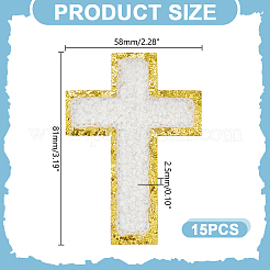 15Pcs Towel Embroidery Style Cloth Iron on/Sew on Patches&nbsp;DIY-HY0003-24