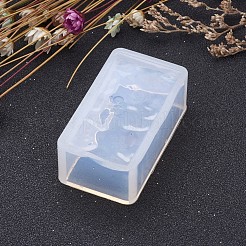 Diy用長方形のシリコンモールド  レジン型  UVレジン用  エポキシ樹脂ジュエリー作り  ホワイト  46x25.5x16mm  インナーサイズ：40x20mm&nbsp;X-AJEW-P036-05