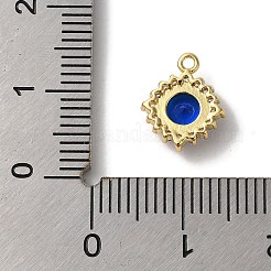Brass Micro Pave Clear Cubic Zirconia Pendants&nbsp;KK-S391-01G-D
