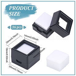 Cube Plastic Loose Diamond Storage Boxes&nbsp;CON-WH0095-49C