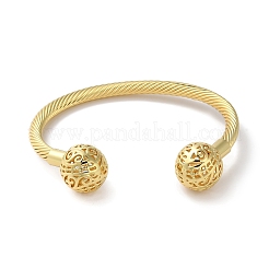 Rack Plating Brass Cuff Bangles&nbsp;BJEW-H326-04G