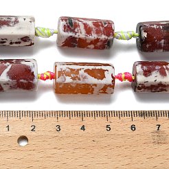 Natural Fire Crackle Agate Beads Strands&nbsp;G-F807-B01-01