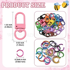 22Pcs Zinc Alloy Baking Paint Swivel Snap Hook Clasps&nbsp;FIND-YW0010-50