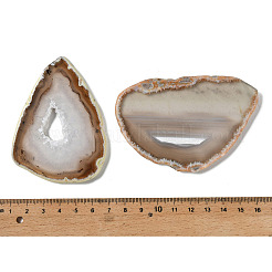 Natural Druzy Agate Slice Cabochons&nbsp;G-F826-E01
