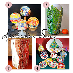 Glitter Glass Cabochons&nbsp;GLAA-FH0001-01C