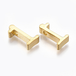 304ステンレスペンダント  ゴールドカラー  文字L  文字.i  13x7x3mm  穴：1.8mm&nbsp;STAS-T041-10G-I