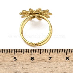 ハートサン 304 ステンレススチール エナメル 指輪（女性用）  イオンプレーティング（ip）  18KGP本金メッキ  ミックスカラー  ハートサン：19.5x19mm  usサイズ6（16.5mm）&nbsp;RJEW-G355-08G