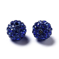 クリスタルラインストーンは、ディスコボールビーズを切り開く混色ポリマークレイグレード  ラウンド  pp14（2~2.1mm）  10mm  穴：1.2~1.7mm&nbsp;X-RB-H258-10MM-M