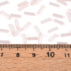ガラス竹ビーズ  模造キャットアイ  ミスティローズ  6.5~7x1.5~2mm  穴：0.8~1mm  約1515個/50g&nbsp;X-SEED-N007-28O