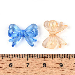 透明なアクリルビーズ  蝶結び  ミックスカラー  14.5x18.5x4.5mm  穴：1.8mm  約940個/500g&nbsp;X-OACR-N143-03