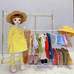 Iron Doll Clothes Rack & Hangers&nbsp;DJEW-FH0001-16B