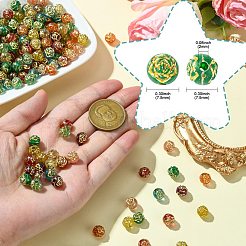 不透明なアクリルビーズ  花  ミックスカラー  7.5x7.5mm  穴：2mm&nbsp;MACR-CJC0006-12