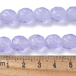手作りランプワークビーズ連売り  ラウンド  ライラック  10.5x10mm  穴：1.4mm  約35個/連  10.91''（27.7cm）〜14.96''（38cm）&nbsp;LAMP-Z011-01C