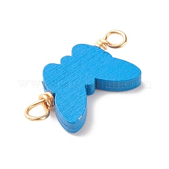 Spray Painted Wood Connector Charms&nbsp;PALLOY-JF01427-08