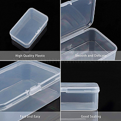 プラスチックビーズ収納ケース  長方形  透明  11.8x7.2x3.5cm  8個/セット&nbsp;CON-BC0006-25