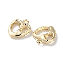 CCBプラスチックペンダント  ハートチャーム  ゴールドカラー  17.5x14.5x4mm  穴：1.6mm&nbsp;CCB-C001-05G