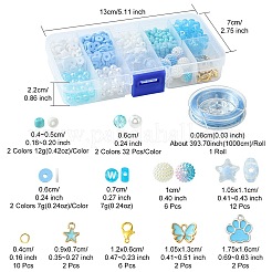 DIY Round Acrylic & Glass Beads Bracelets Jewelry Kits&nbsp;DIY-FS0006-29B