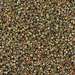 MIYUKIデリカビーズ  シリンダー  日本製シードビーズ  11/0  (db0508) 24kt グリーン ゴールド アイリス  1.3x1.6mm  穴：0.8mm  約2000PCS /ボトル  10 G /ボトル&nbsp;SEED-JP0008-DB0508