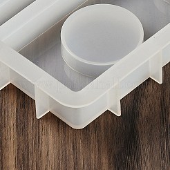 DIY シリコンホルダー型  レジン型  粘土工芸の金型ツール  ホワイト  長方形  180x110x25mm  内径：38mm&nbsp;LS-SIMO-Z002-01A