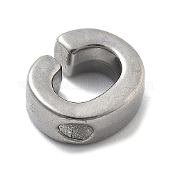 304ステンレススチールチャーム  レターチャーム  文字C  9.5x8x3mm  穴：1.6mm&nbsp;STAS-R138-07P-C