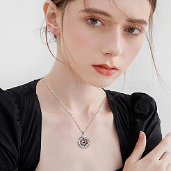 2 Sets Alloy Hollow Essential Oil Diffuser Perfume Locket Pendant 304 Stainless Steel Chain Necklaces&nbsp;NJEW-HS0001-22D