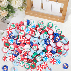 200Pcs 10 Styles Christmas Theme Handmade Polymer Clay Beads&nbsp;CLAY-SC0002-54