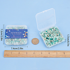 天然アマゾナイトチップビーズ  穴なし/ドリルなし  5~10.5x5~7x2~4mm  100 G /ボックス&nbsp;G-SC0001-82
