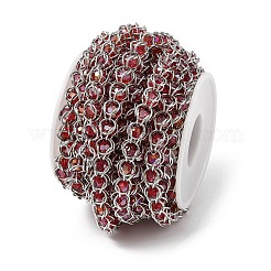 304ステンレススチールガラスリンクチェーン  溶接されていない  スプールで  レッド  10x8x8mm&nbsp;CHS-L029-10P-06