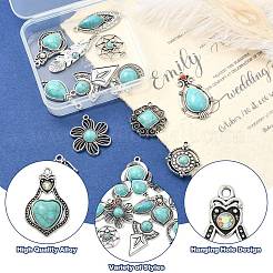 15Pcs 15 Styles Synthetic Turquoise Pendants&nbsp;FIND-CJ0004-26