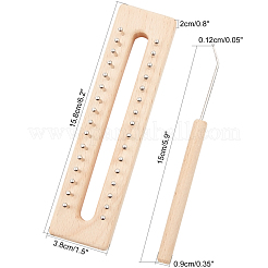 木製編み道具セット  かぎ針編みのフック針付き  バリーウッド  159x40x34mm  ピン：2mm  インナーサイズ：128x10.5mm&nbsp;TOOL-WH0018-22