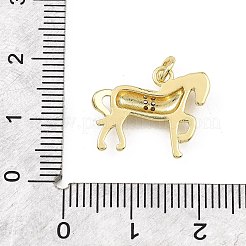 Brass Micro Pave Clear Cubic Zirconia Pendants&nbsp;KK-B177-11G