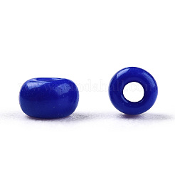 ガラスシードビーズ  不透明な色の種  DIYジュエリー作成用の小さなクラフトビーズ  ラウンド  ブルー  12/0  2mm  穴：1mm  約30000個/ポンド&nbsp;SEED-A010-2mm-48