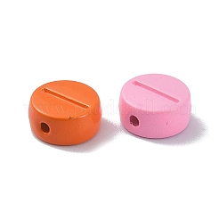 塗装合金ビーズをスプレー  フラットラウンド  ミックスカラー  8.5x4mm  穴：1.4mm&nbsp;PALLOY-Q445-07