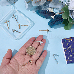 8Pcs 2 Colors Alloy Brooch Convert Pendant Hooks&nbsp;FIND-SC0019-07A