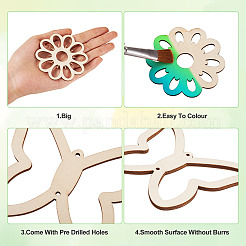 24pcs 12 Styles Unfinished Natural Poplar Wood Filigree Joiners Links&nbsp;WOOD-TA0001-81